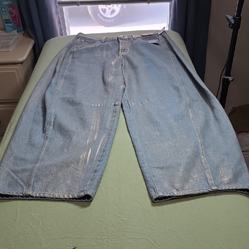 Universal Thread Blue Denim Pants With A Gold Wash 12R New With Tags